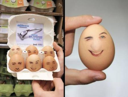Яйца с чисто выбритыми лицами